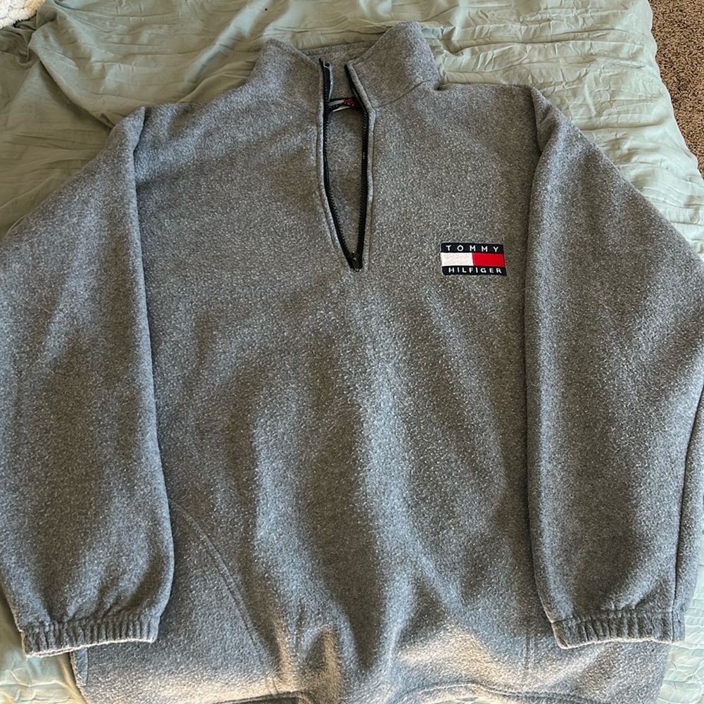Tommy Hilfiger 90s TOMMY JEANS Vintage Pullover 1/4 Zip Jacket Adult Size Large